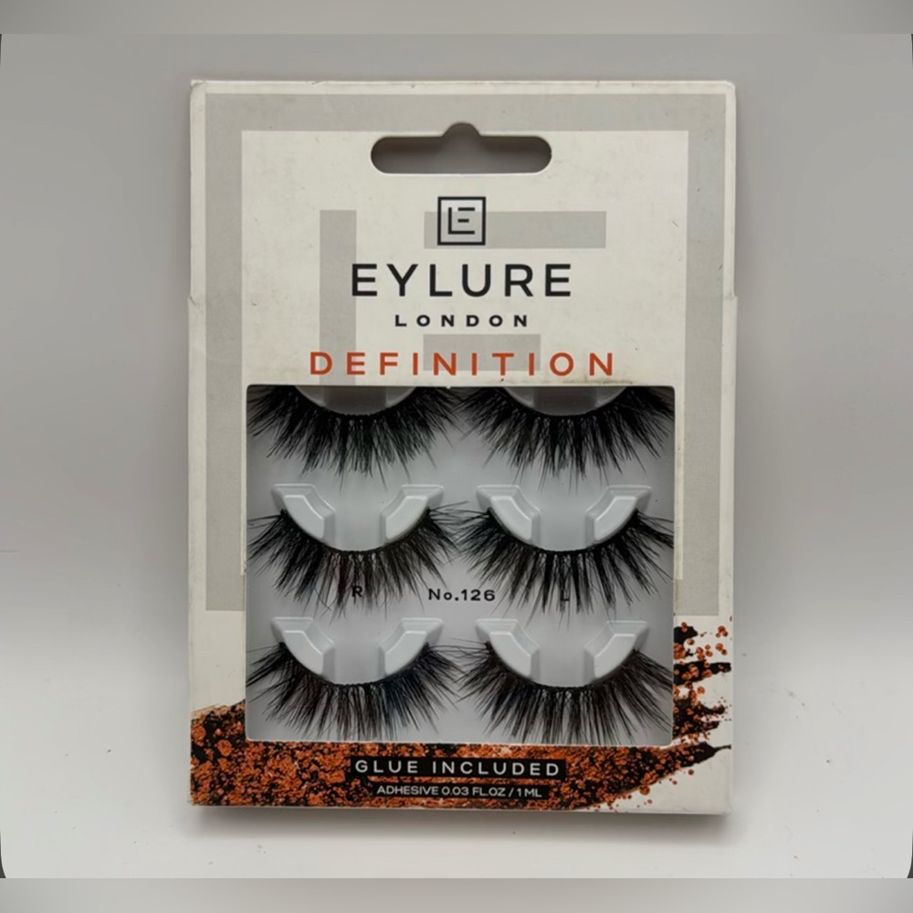 Eylure London Definition #126 Lashes Set + Glue Latex Free NEW - Picture 3 of 3